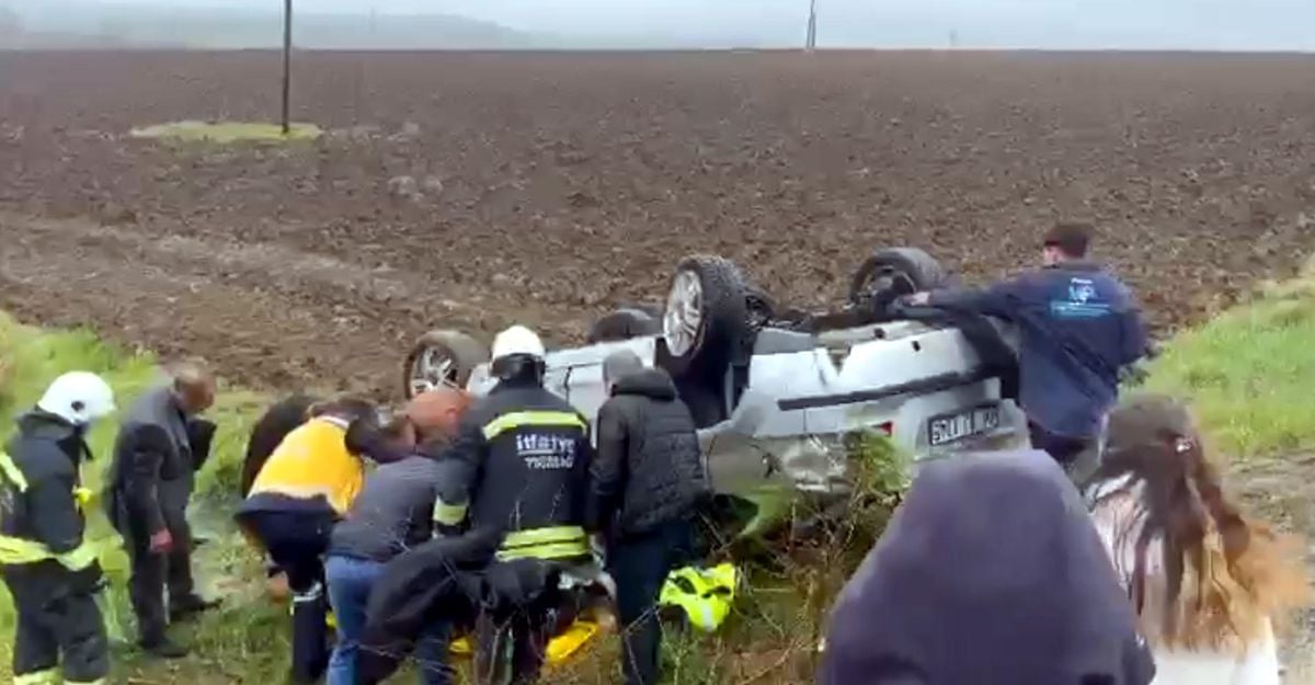 Malkara'da Otomobil Takla Attı: 3 Yaralı