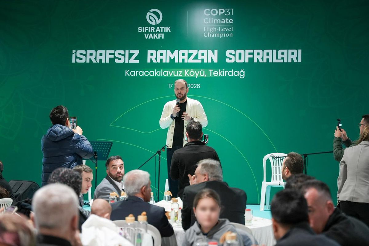 Sıfır Atık Vakfı'nın "İsrafsız Ramazan Sofraları Programının" son durağı Tekirdağ Karacakılavuz köyü oldu