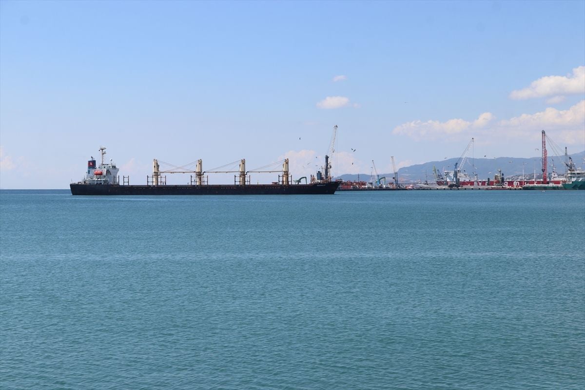 Tekirdağ'da karaya oturan yük gemisi çevresinde güvenlik önlemi alındı